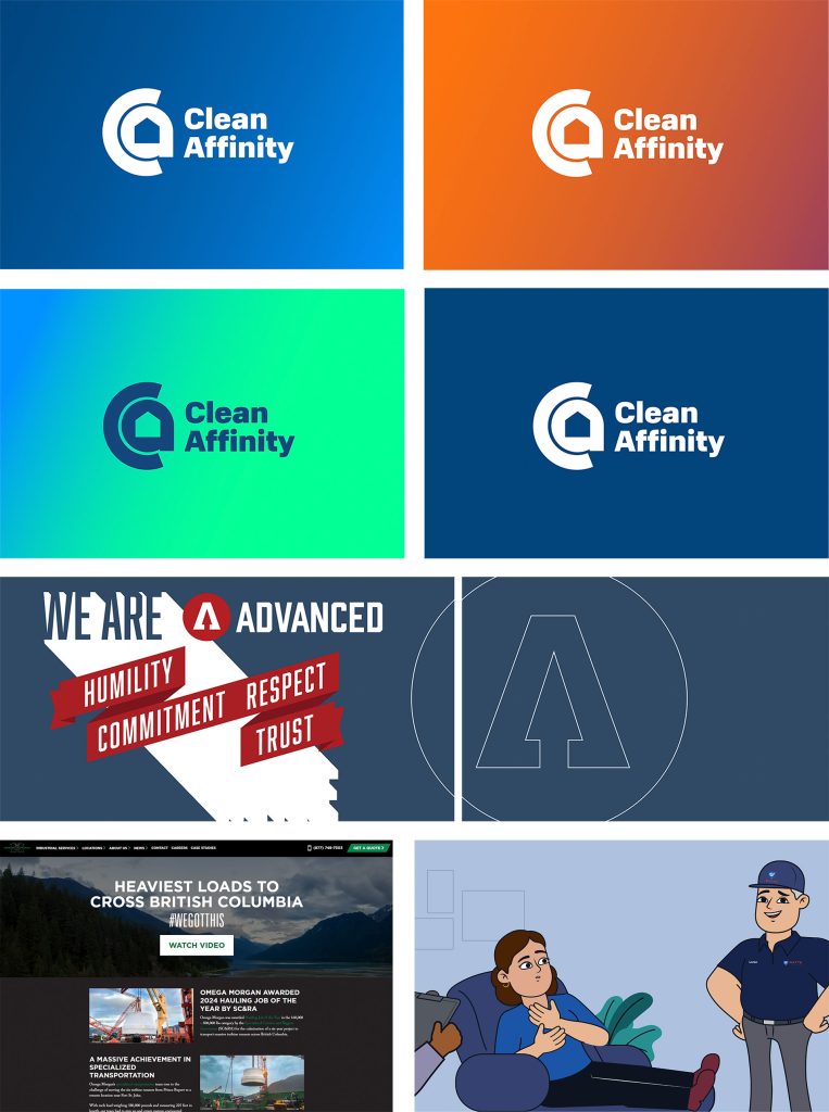 Examples of brand development work for service businesses