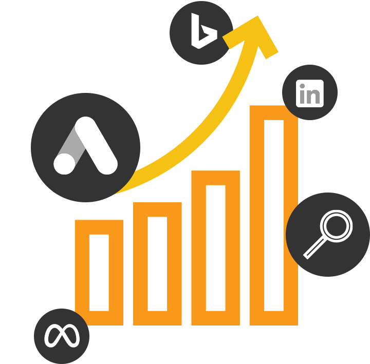 Marketing Services upward graph icon