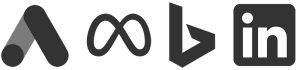 Bing meta and linkedin icons